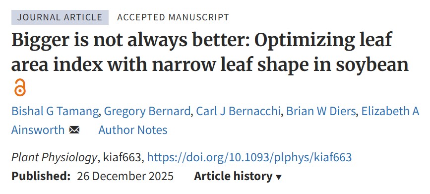 Plant Physiology 2025 publication